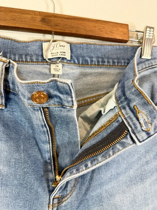 J. Crew Demi Boot Crop Jeans Size 28 Medium Wash E7696 Casual Denim Preppy - Picture 6 of 9